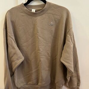 ALO Yoga Women's Crewneck in Tan